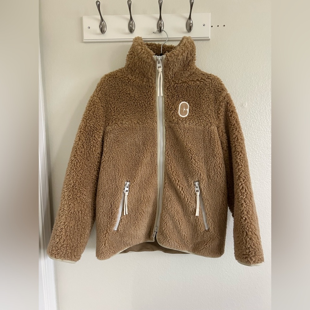 Coach Hazel Fluffy Sherpa Zip Up Jacket